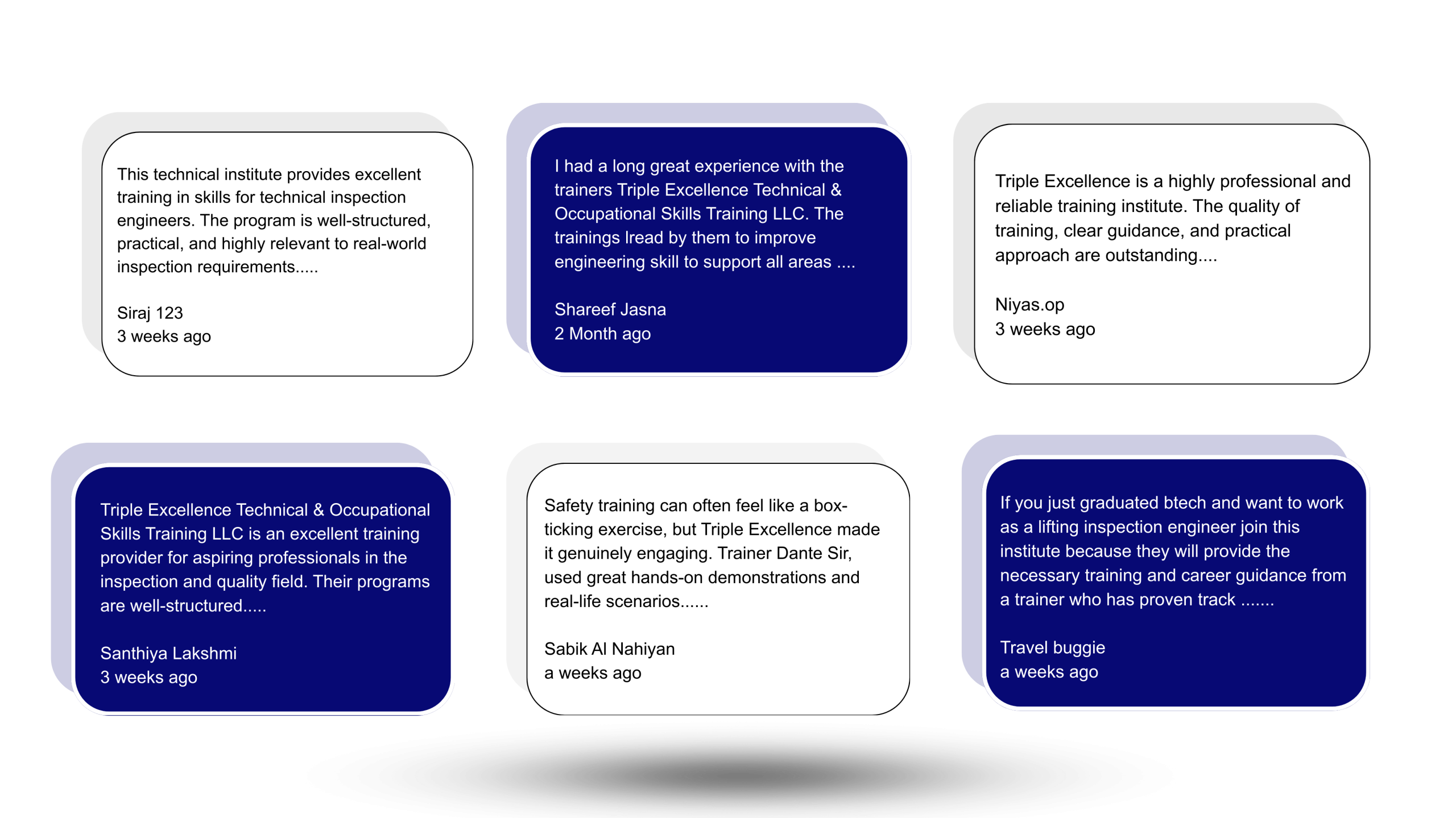 This technical institute provides excellent training in skills for technical inspection engineers. The program is well-structured, practical, and highly relevant to real-world inspection requireme